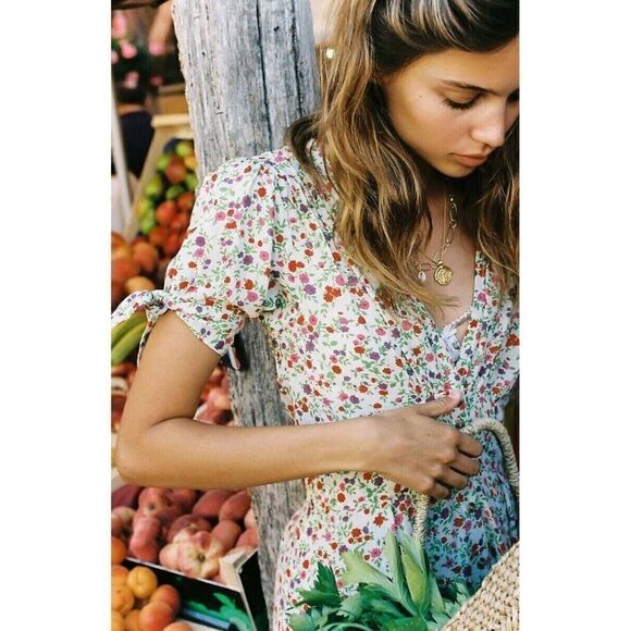 NEW FAITHFULL THE BRAND MARIANNE MINI DRESS - Picture 2 of 10